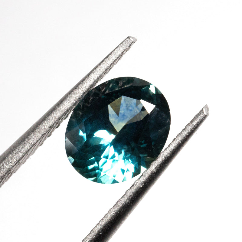 Blue Green Oval Montana Sapphire 1.28 Ct Kris Averi 