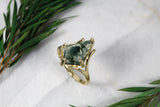 Kit Rosecut Moss Agate Yellow Gold Ring Kris Averi 