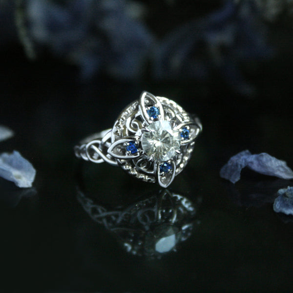 RESERVED Amulet of Mara Diaz Ring with 0.93 Lab Diamond Kris Averi 