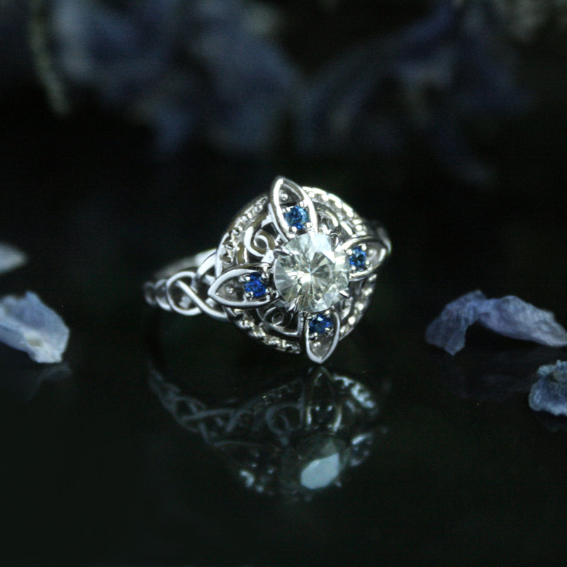 RESERVED Amulet of Mara Diaz Ring with 0.93 Lab Diamond Kris Averi 