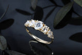 Rose Cut Multi Diamond Ring in Yellow Gold Kris Averi 