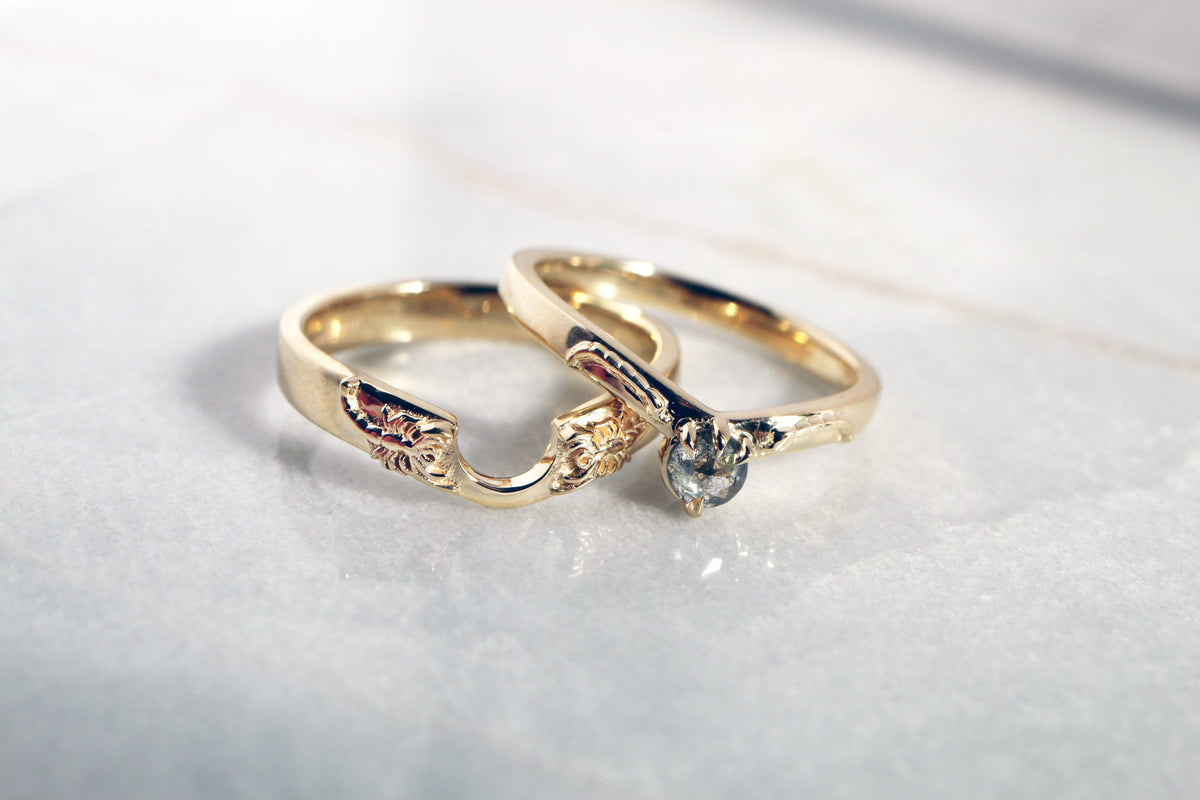 Interlocking Engagement and Wedding Band Set Kris Averi