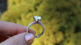 Pink Ombre Solitaire Engagement Ring
