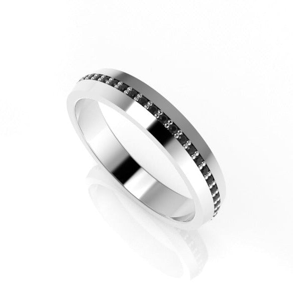 Acies Edge Band Ring with Black Diamonds Kris Averi 