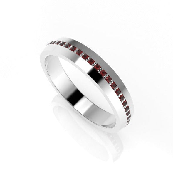 Acies Edge Band Ring with Rubies Kris Averi 
