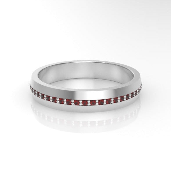 Acies Edge Band Ring with Rubies Kris Averi Sterling Silver 4 