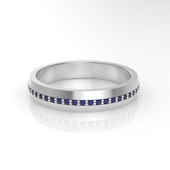 Acies Edge Band Ring with Sapphires Kris Averi Sterling Silver 4 