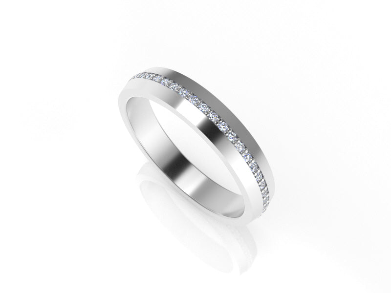 Acies Edge Band Ring with White Diamonds Kris Averi 