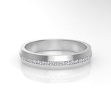 Acies Edge Band Ring with White Diamonds Kris Averi Sterling Silver 4 