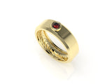 Acies Hidden Hydra Band Ring with a Solitaire Ruby Kris Averi 
