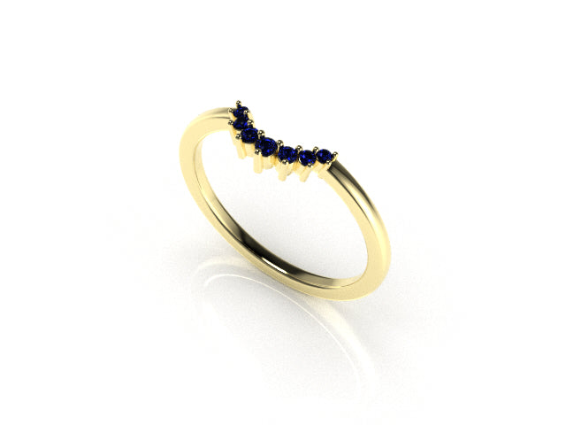 Aedis Echo Band Ring with Sapphires Kris Averi 