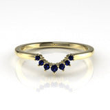 Aedis Echo Band Ring with Sapphires Kris Averi Yellow Gold 4 