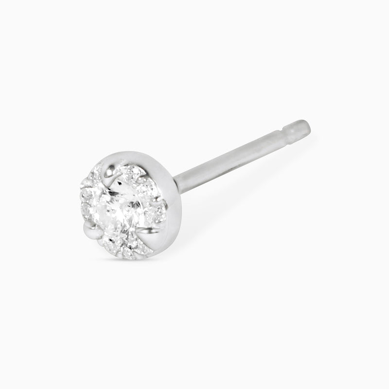 Arcus Halo Stud Earrings with White Diamonds Kris Averi 