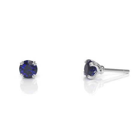 Arcus Vine Stud Earrings with Sapphires Kris Averi Sterling Silver 