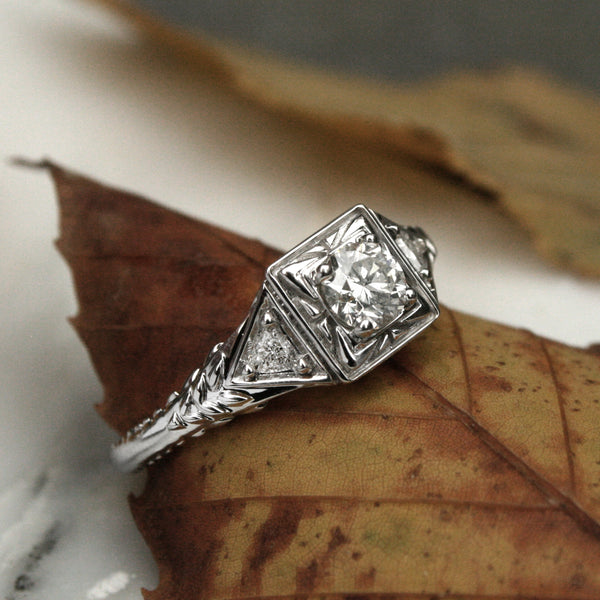 Art Deco Engagement Ring Kris Averi 
