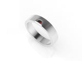 Astria Petite Half Moon Band Ring with a Ruby Kris Averi 