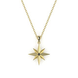 Astria Stella Pendant with a Black Diamond Kris Averi Yellow Gold 1.1mm, 18" 