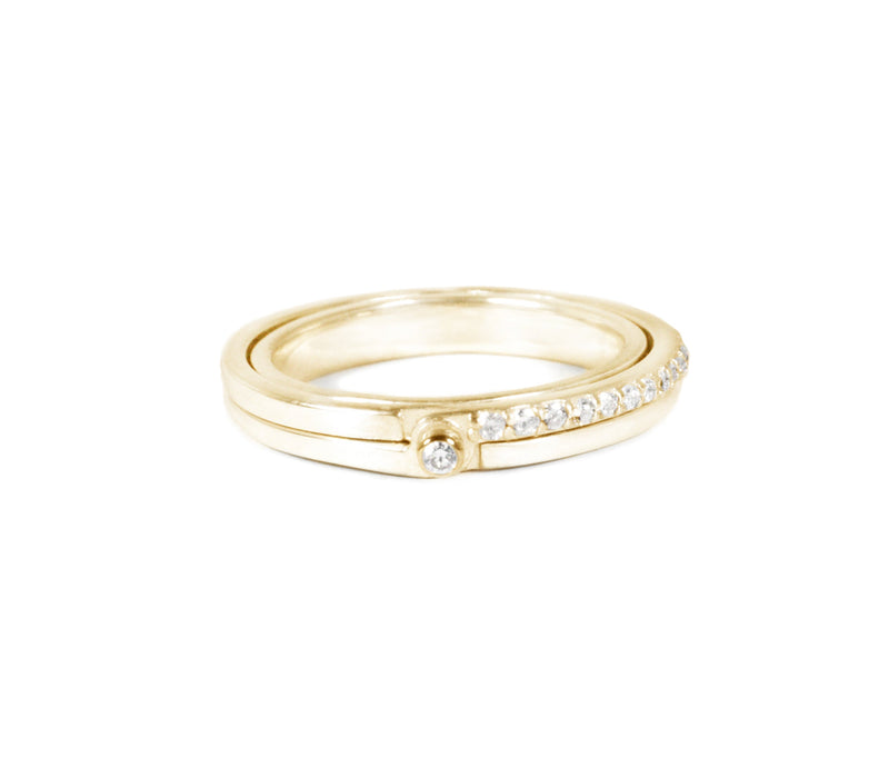 Astria Zodiac Hinge Ring with White Diamonds Kris Averi 