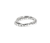Clotho Weaver Ring with White and Black Ombre Diamonds Kris Averi White Gold 4 