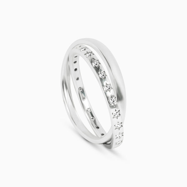 Clotho Weaver Ring with White Diamonds Kris Averi 