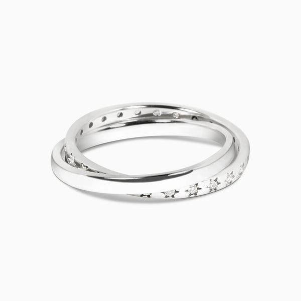 Clotho Weaver Ring with White Diamonds Kris Averi 