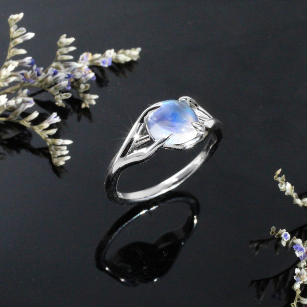 Engagement Ring with Moonstone in Branches Kris Averi 