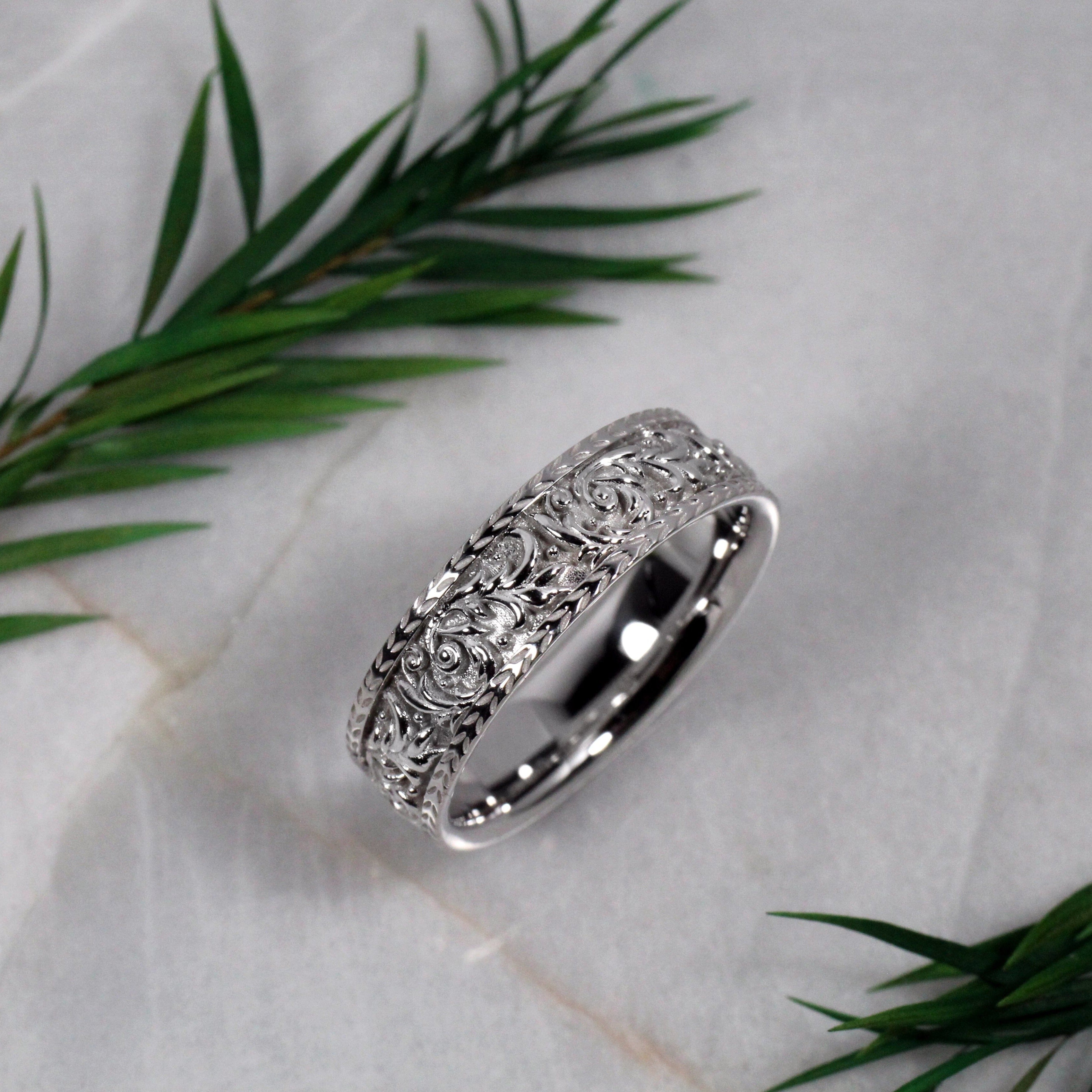 Filigree Nature Wedding Bands – Kris Averi Filigree Nature Wedding Bands – Kris Averi