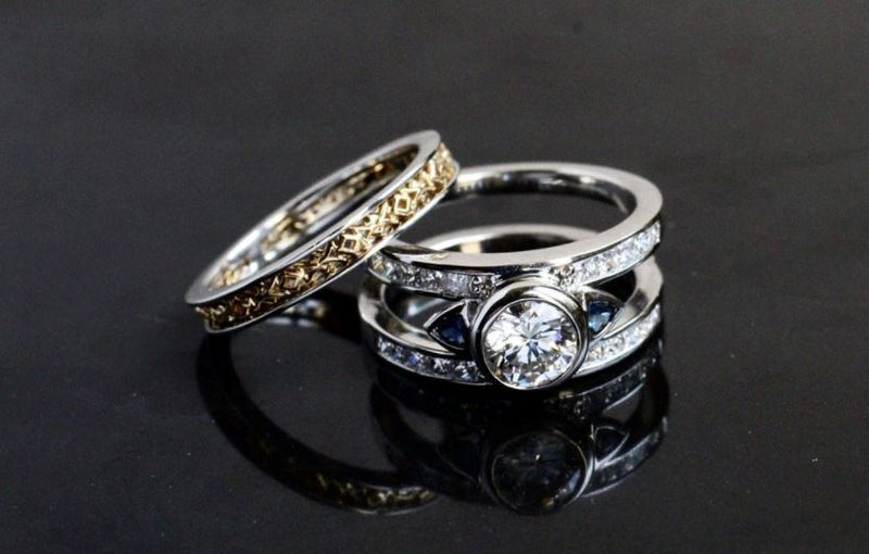 Interlocking Ring Set Interlocking engagement and wedding ring set 60 photos - Astyledwedding.com