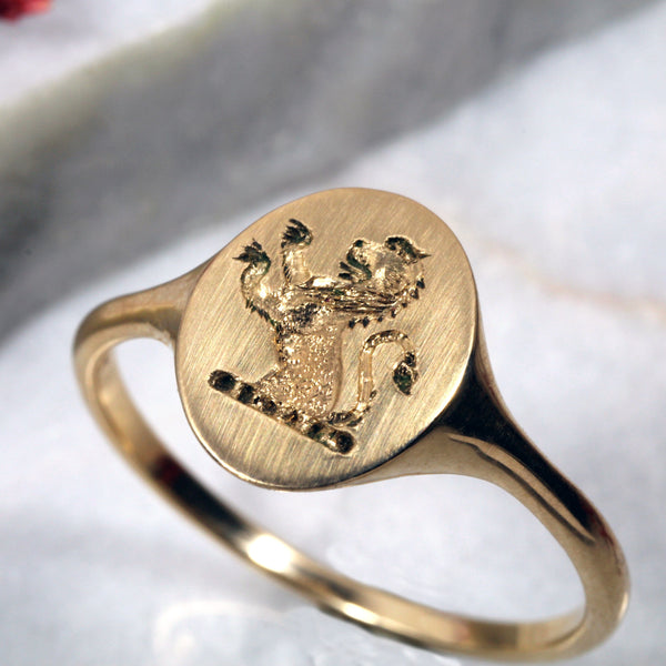 Lion Coat of Arms Signet Ring Kris Averi 