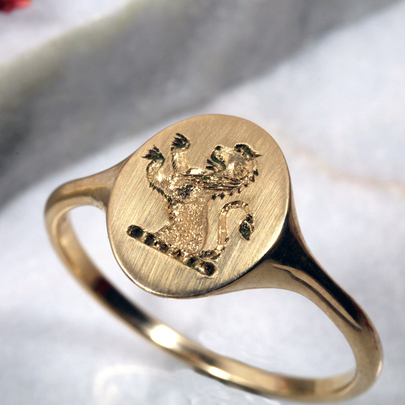 Buy XL Gold Family Crest Signet Ring, Family Rings, Gold Signet Ring, Coat  of Arms Ring, Family Crest Rings, Mens Gold Signet Rings, Crest Ring Online  in India - Etsy