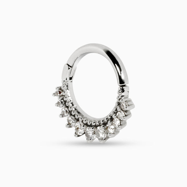 Melia Bead Nose Ring with Cubic Zirconia Kris Averi 