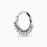 Melia Bead Nose Ring with White Diamonds Kris Averi 