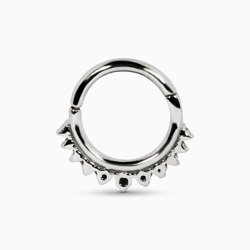Melia Bead Nose Ring with White Diamonds Kris Averi 