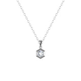 Niyol Hexi Pendant with a White Diamond Kris Averi Sterling Silver 1.1mm, 18" 