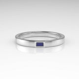 Niyol Lena Ring with a Baguette Sapphire Kris Averi Sterling Silver 4 