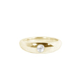 Niyol Orb Ring with a Solitaire White Diamond Kris Averi Yellow Gold 4 