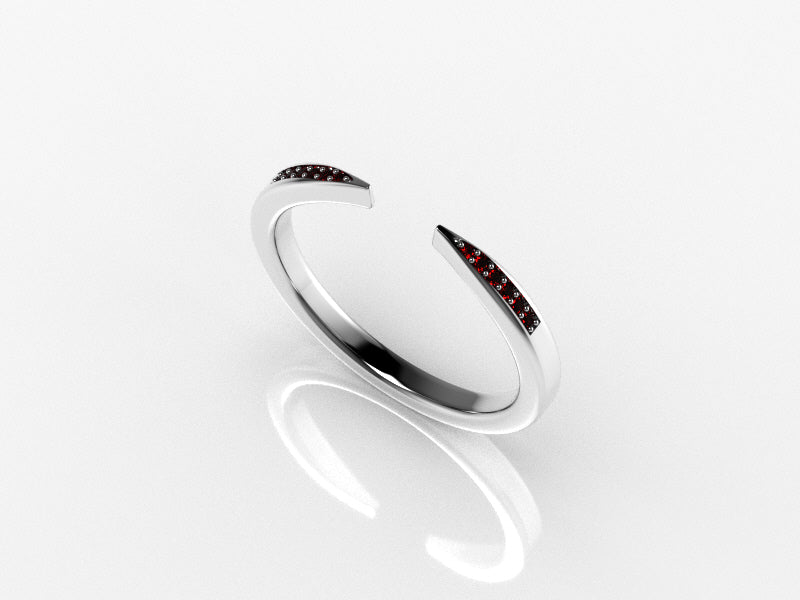 Open Talos Ring with Rubies Kris Averi 