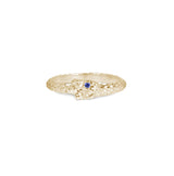 Sauvage Ouroboros Ring with an Eye of Sapphire Kris Averi Yellow Gold 4 