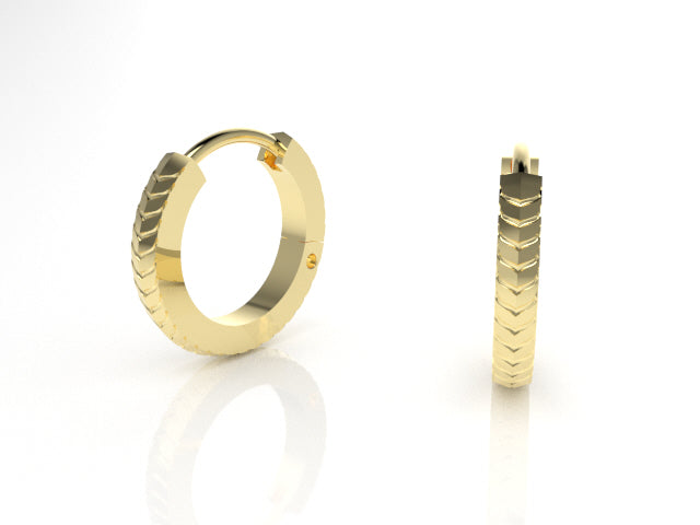 Single Acies Hydra Hoop Earring Kris Averi Yellow Gold 