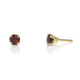 Single Arcus Vine Stud Earring with a Ruby Kris Averi Yellow Gold 