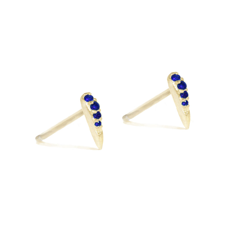 Single Talos Stud Earring with Sapphires Kris Averi 