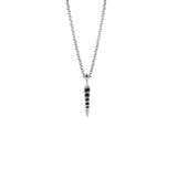 Talos Pendant with Black Diamonds Kris Averi Sterling Silver 1.1mm, 18" 