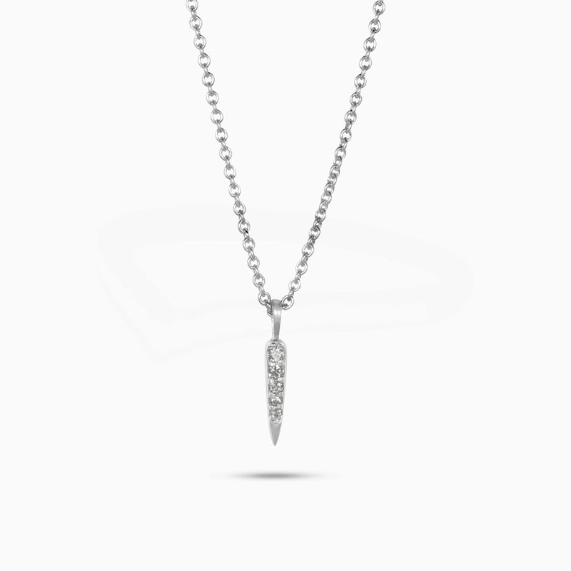 Talos Pendant with White Diamonds Kris Averi Sterling Silver 1.1mm, 18" 