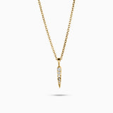 Talos Pendant with White Diamonds Kris Averi Yellow Gold 1.1mm, 18" 