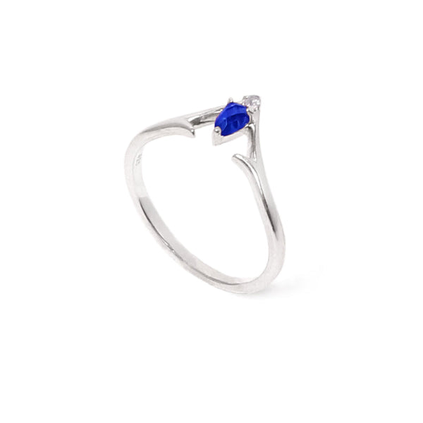 Valk Apex Ring with Blue and White Sapphires Kris Averi 
