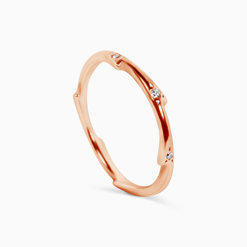 Mia by Tanishq 14KT Rose Gold and Cubic Zirconia Ring for Women :  Amazon.in: Jewellery