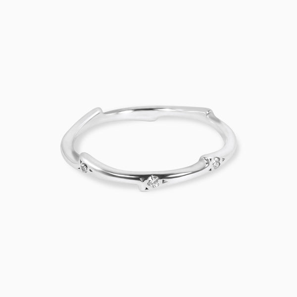 Valk Thorn Ring with White Diamonds Kris Averi 